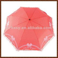 Meninas doce Bowknot chuva Umbrella com laço